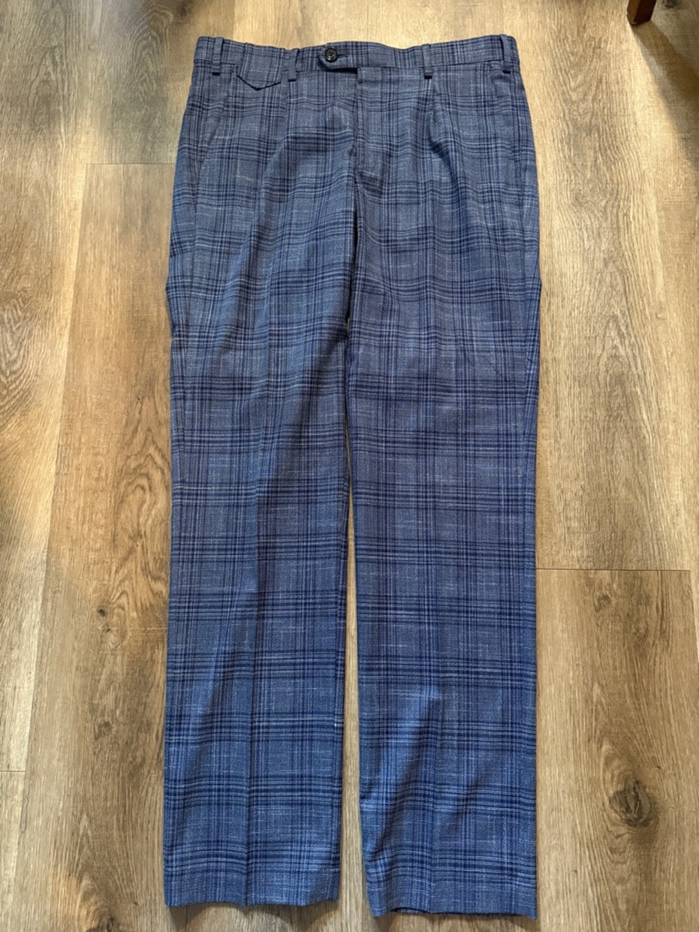Murano Alex Fit Bkue Glen Check ultimate modern comfort pants size 33 / 32
